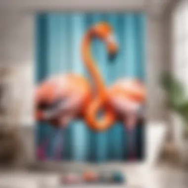 Chic Flamingo Pattern Shower Curtain Chic Flamingo Pattern Shower Curtain