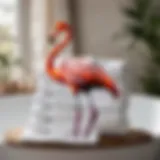 Elegant Flamingo Silhouette Bath Towel