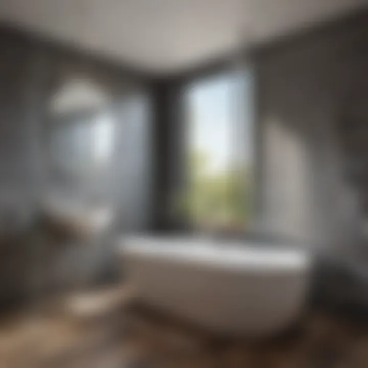 Contemporary Bathroom Ventilation Solution A modern bathroom with a flexible vent pipe system