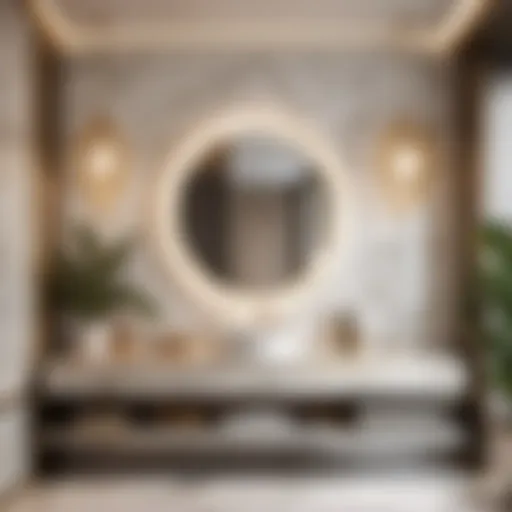 Elegant Floating Vanity with Marble Countertop