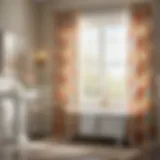 Exquisite Walmart Bathroom Window Curtain in Floral Pattern