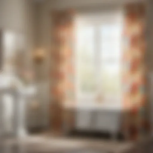 Exquisite Walmart Bathroom Window Curtain in Floral Pattern