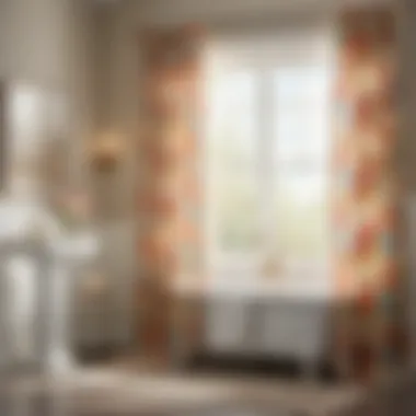 Elegance in Bloom Exquisite Walmart Bathroom Window Curtain in Floral Pattern