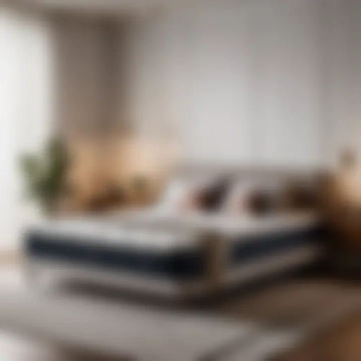 Sleek and Space-Saving Fold-Up Mattress in a Chic Interior Compact Fold-Up Mattress in Stylish Room