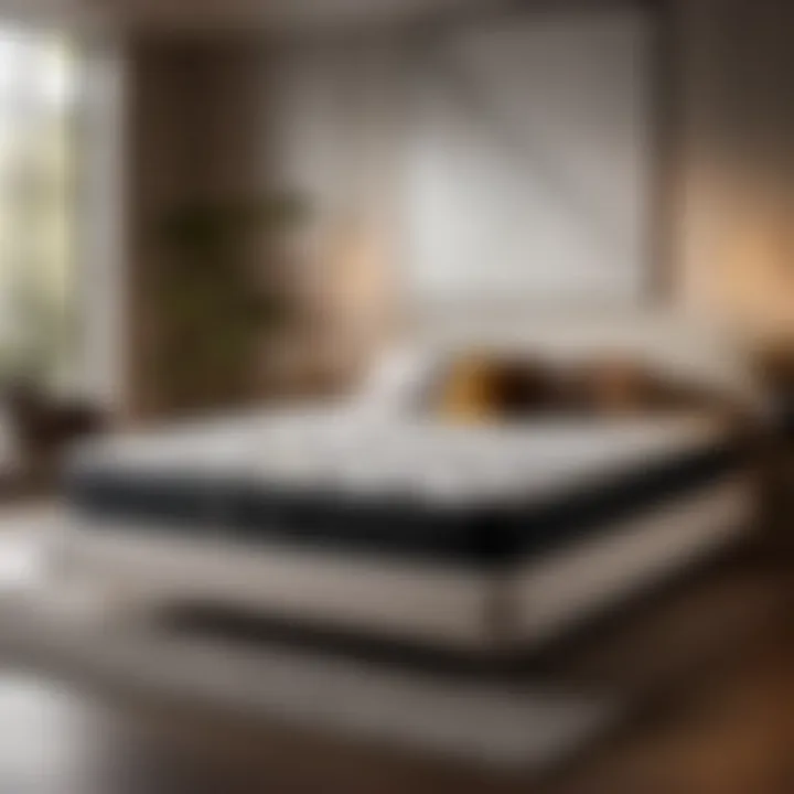 Luxurious Fold-Up Mattress in a Contemporary Environment Elegant Fold-Up Mattress in Modern Setting