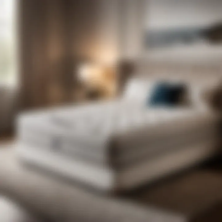 Luxurious Accommodation: Fold-Up Mattress Adorned for Guests Fold-Up Mattress with Plush Bedding for Guests