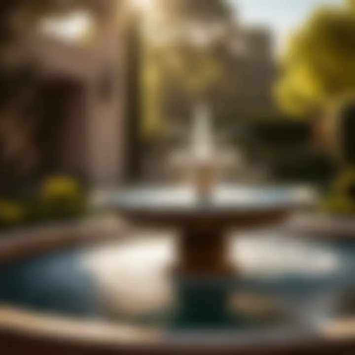 Fountain water flow adjustment