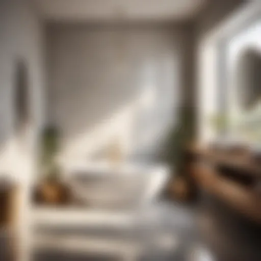 Illustration of bathtub and shower location on framed wall