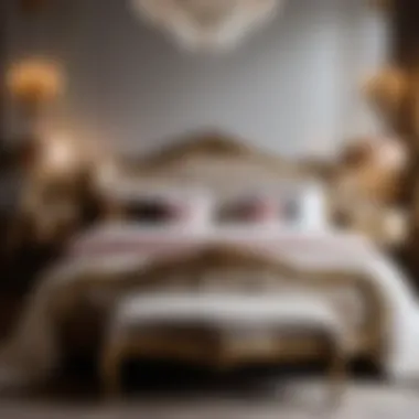 French Bedroom Furniture with Gold Accents