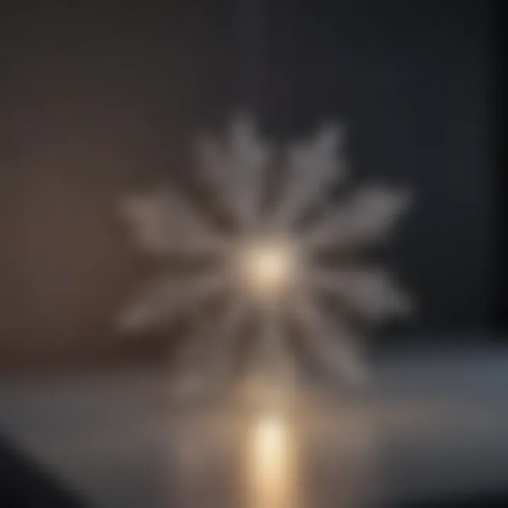 Sparkling snowflake light fixtures