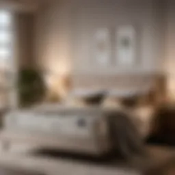 Luxurious full bed with plush mattress and elegant box spring