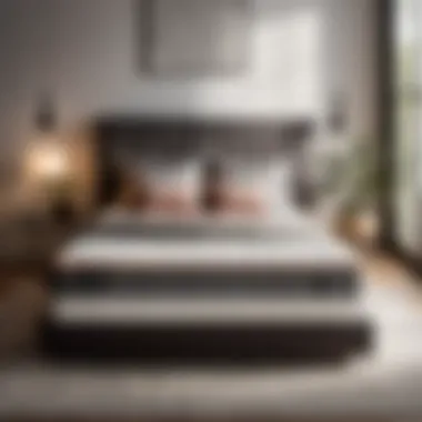 Simplicity Meets Style: Modern Full XL Mattress Display Modern full XL mattress displayed in minimalist interior
