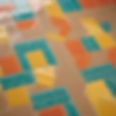 Vibrant Geometric Encaustic Tiles Geometric patterned encaustic tiles in a colorful display