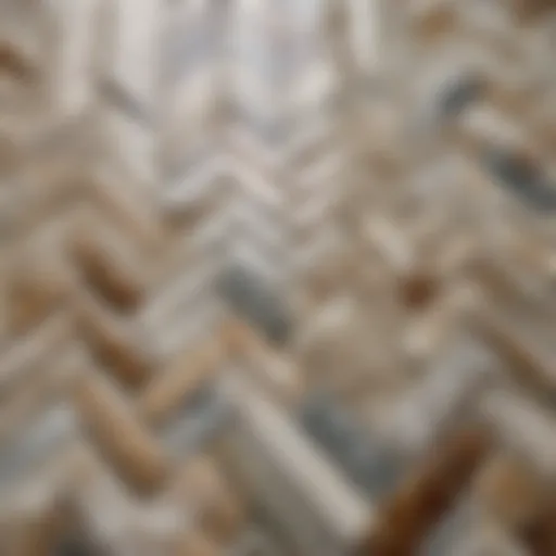 Elegant Herringbone Marble Mosaic Tiles Marble Mosaic tiles in a herringbone pattern