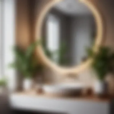 Bringing the Outdoors Inside with Plant Accents Functional Bathroom Counter with Plant Accents