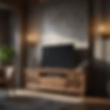 Functional furniture arrangement in a rustic suite