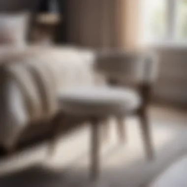 Understated Elegance Minimalist small bedroom chair with concealed storage compartment