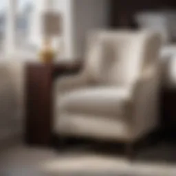 Elegant small bedroom chair with hidden storage