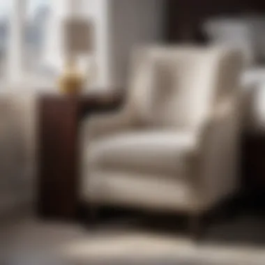 Sleek Storage Solution Elegant small bedroom chair with hidden storage