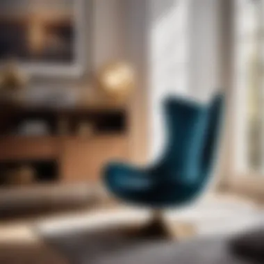 Effortless Sophistication Chic small bedroom chair with integrated storage feature