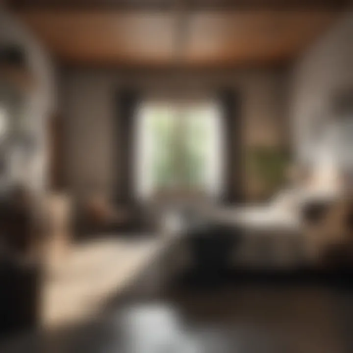 A floor plan sketch illustrating the layout of a converted garage into a bedroom