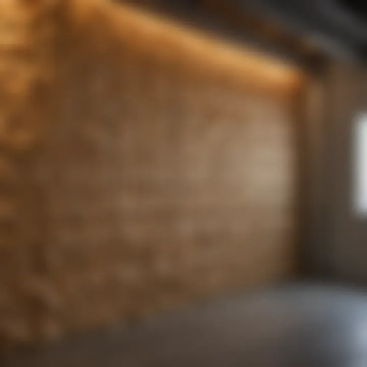 Detailed view of insulation materials used in garage conversion for energy efficiency