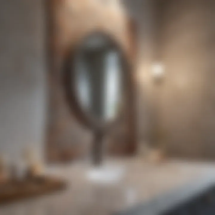 Stylish bathroom featuring innovative fixtures and tile work