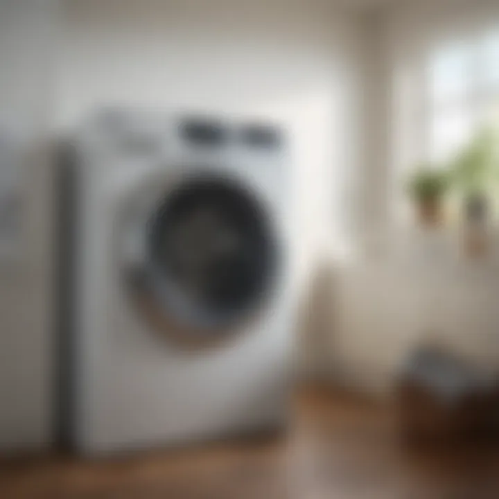 Energy Efficiency Features of GE Smart Laundry Washer Energy efficiency rating and features highlighted on the GE Smart Laundry Washer