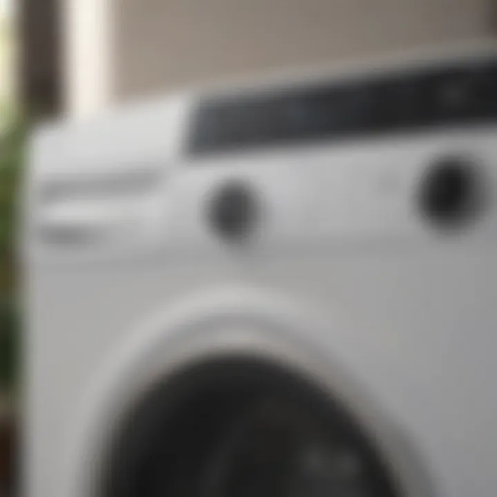 Advanced Technology Interface of GE Smart Laundry Washer Close-up view of the advanced technology interface on the GE Smart Laundry Washer