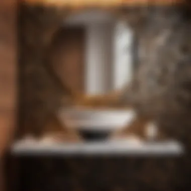 Avant-Garde Geometry Geometric avant-garde wall mount sink without faucet holes