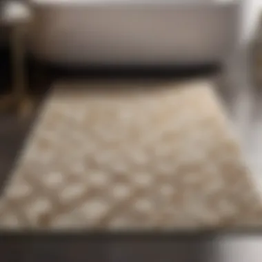 Sophisticated Soho Collection Bathroom Rug with Geometric Patterns