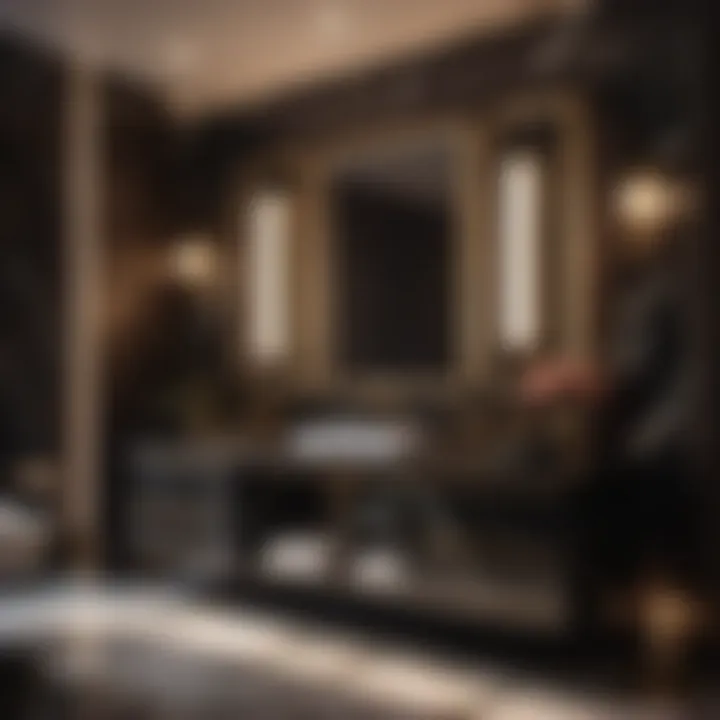 Glamorous Dark Marble Vanity Glamorous Dark Marble Vanity