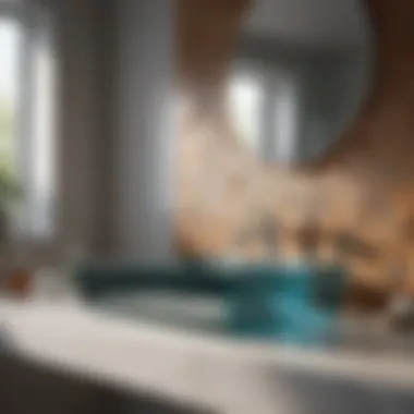 Glass bathroom countertop with minimalist appeal