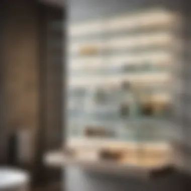 Glass Shelving for Contemporary Bathroom