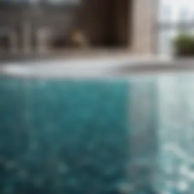 Sleek Glass Tile Choice for Modern Bathroom Countertops Glass tile bathroom countertop