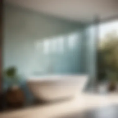 Contemporary Glass Tub Enclosure Minimalist glass tub enclosure with chrome fixtures