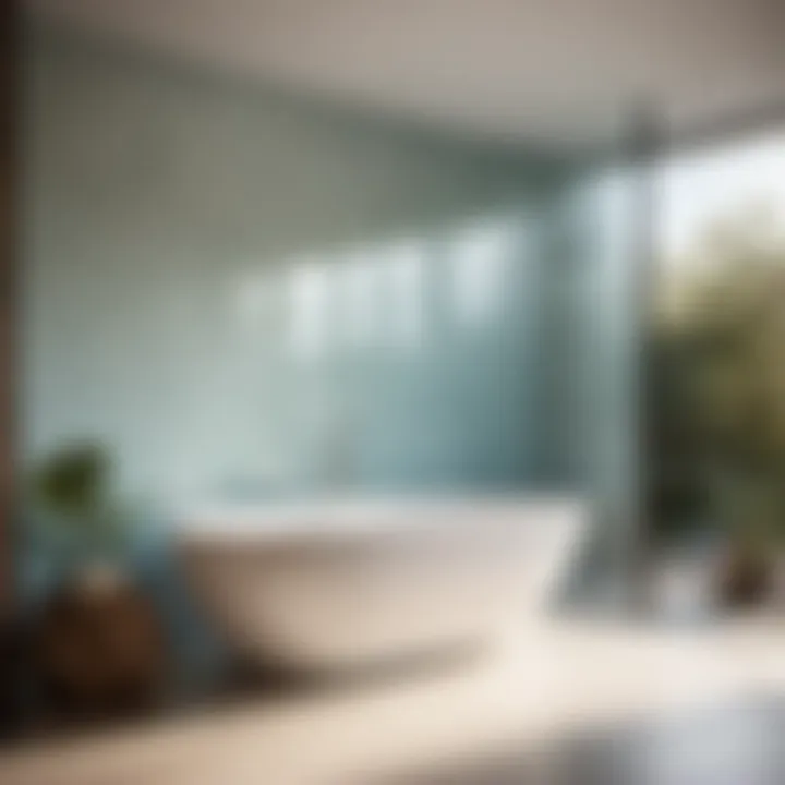 Contemporary Glass Tub Enclosure Minimalist glass tub enclosure with chrome fixtures