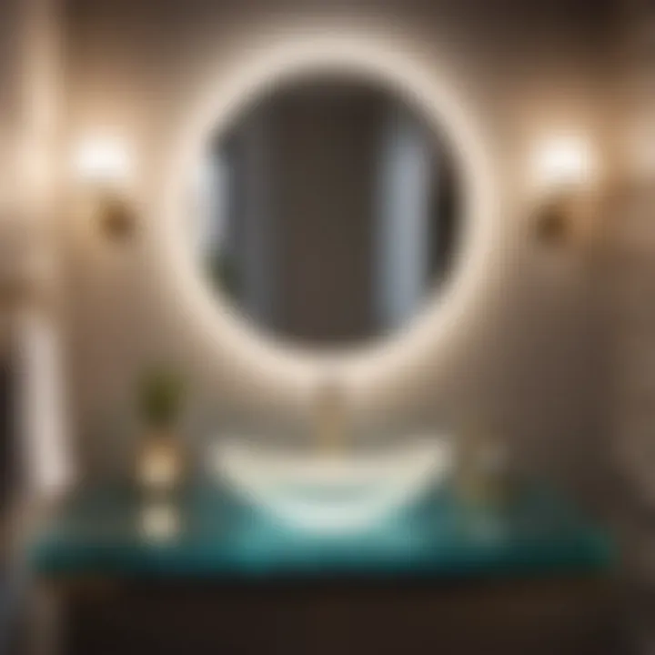Chic Glass Vanity Top with Stylish Sink Contemporary glass vanity top with stylish sink for compact mobile home bathroom