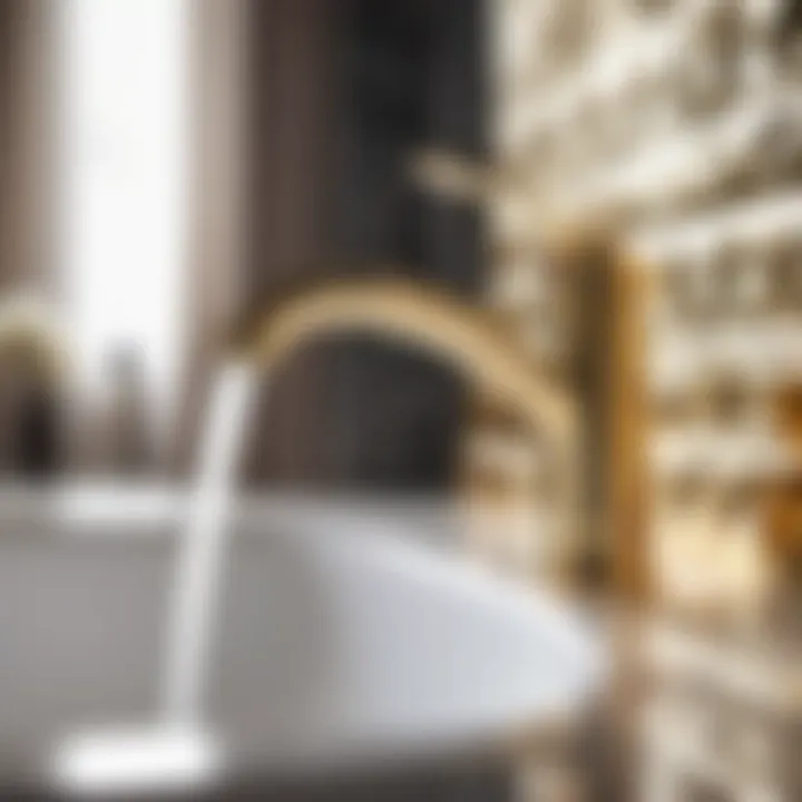 Luxurious Gold Opulence Opulent and elegant gold bathroom faucet finish