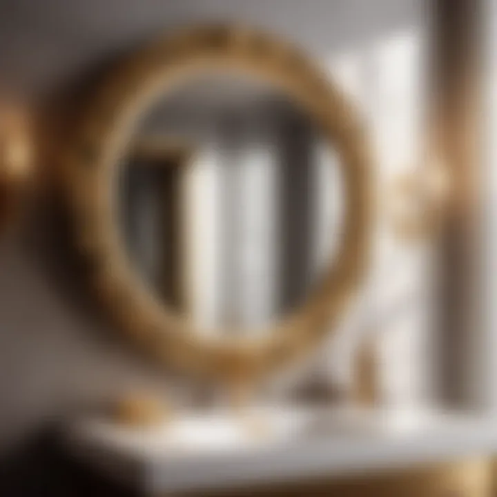 Stylish Gold Vanity Mirror Design