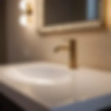 Detailed shot of gooseneck bathroom vanity light installation process