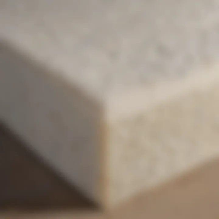 Materials and Construction of Graco Foam Crib Mattress Close-up of materials used in Graco foam crib mattress.