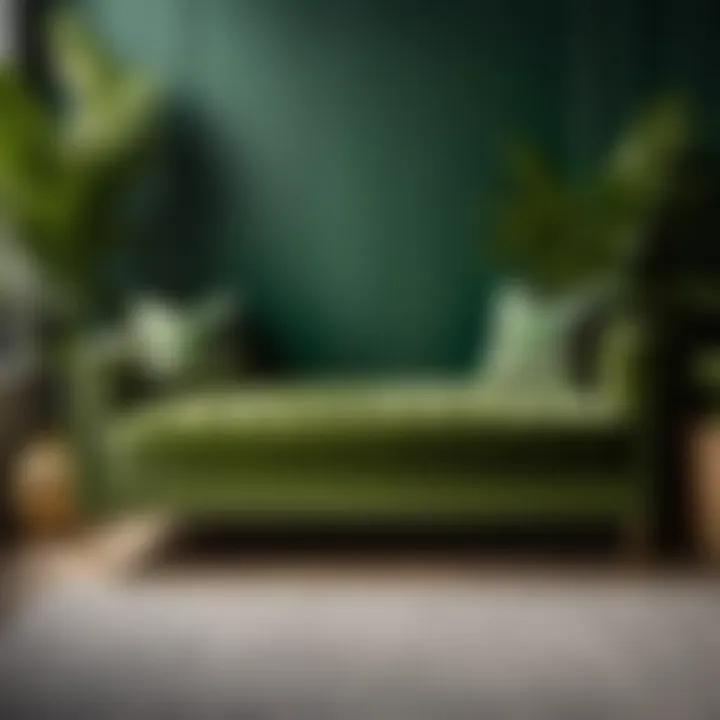 Chic Green Bedroom Bench Styled with Botanical Accents Green Bedroom Bench Styled with Botanical Accents