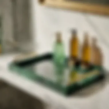 Stylish Green Marble Vanity Tray