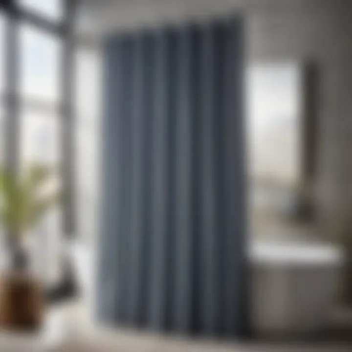 Grey Textured Shower Curtain