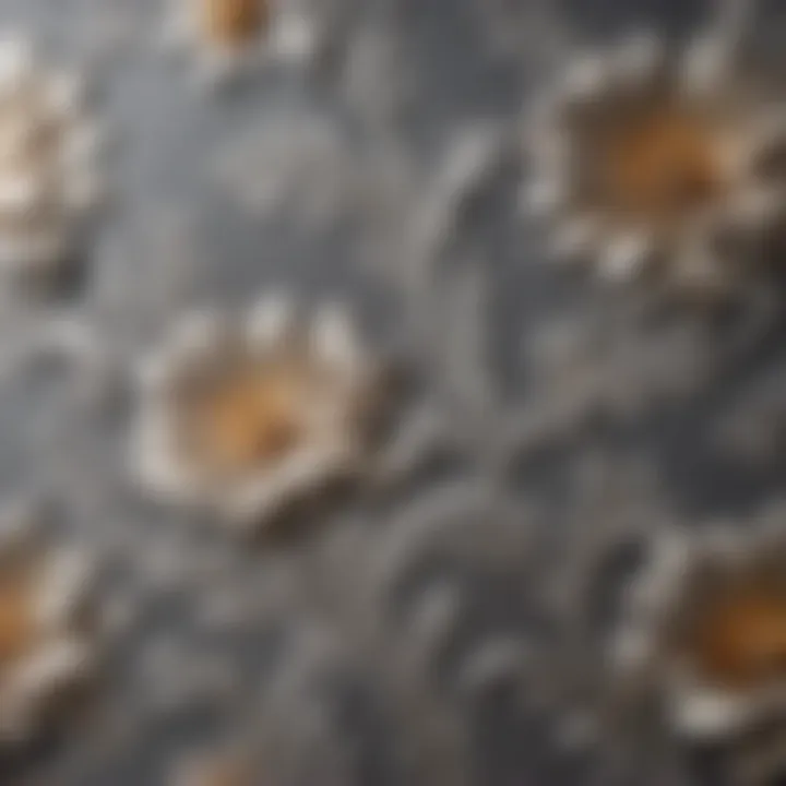 Subtle Elegance: Floral Motif Grey Wallpaper Elegant grey wallpaper with floral motif