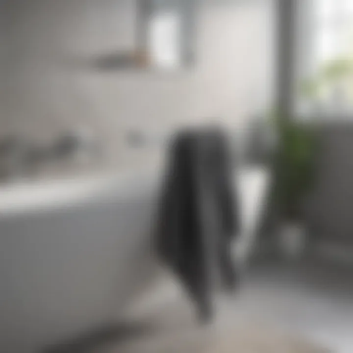 Elegant GROHE towel holder in a modern bathroom setting