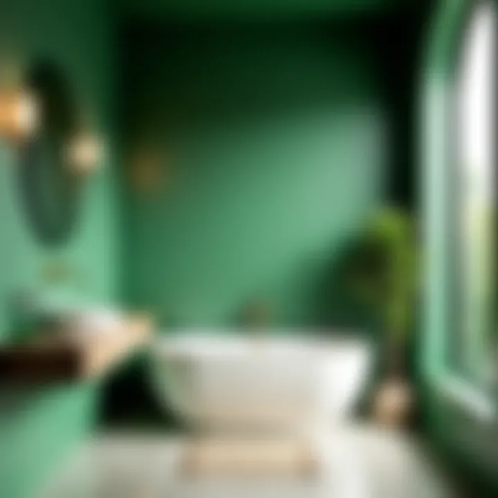 Vibrant green accents creating a refreshing ambiance