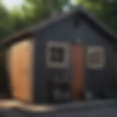 Shed Exterior with Plumbing Connections Shed exterior with plumbing connections