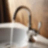 Elegant hammered nickel faucet